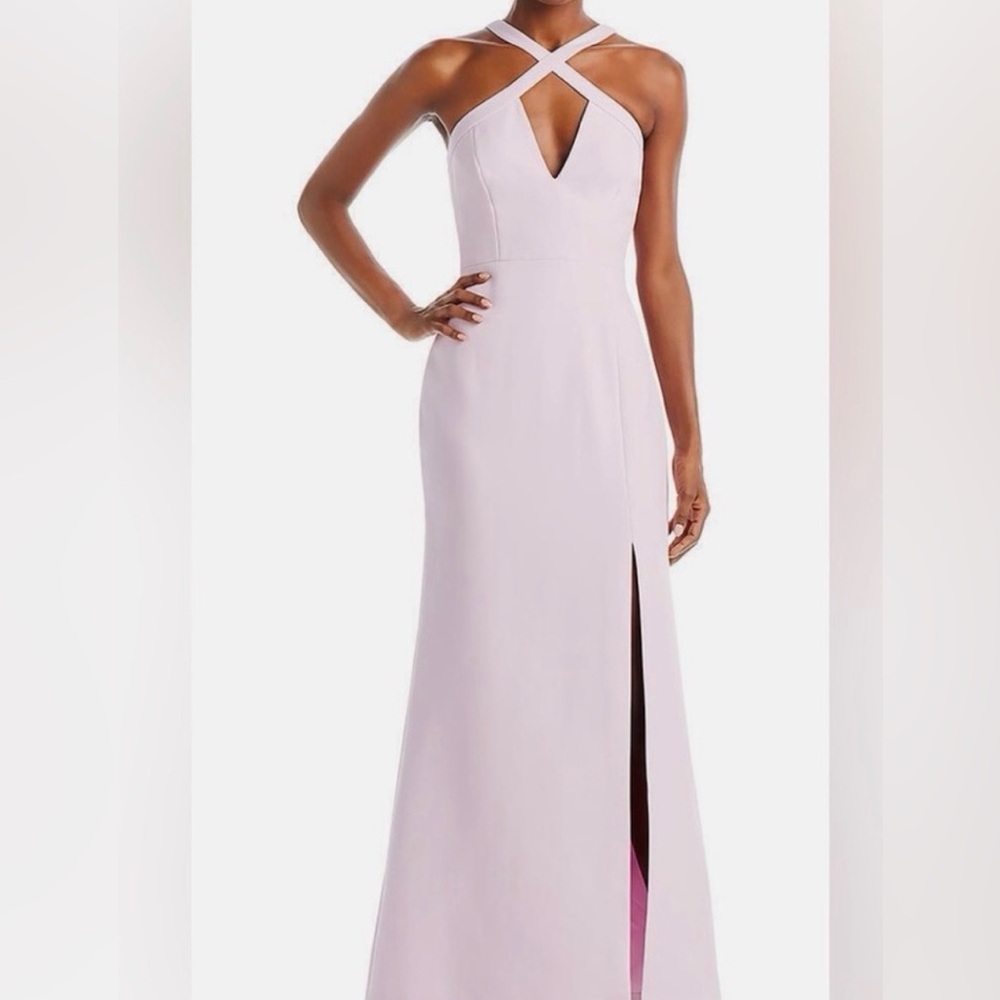 BCBGmaxazria lavender/orchid Evening gown w/ cutout detailing- NWT size 10 - Picture 2 of 6